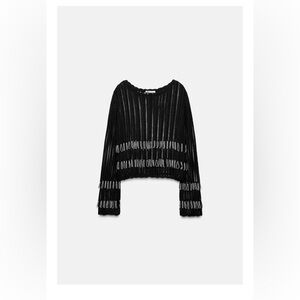 NWOT ZARA Silver Embellished Sweater